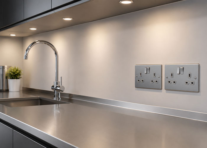 drain-cleaning A fair of sockets in a kitchen